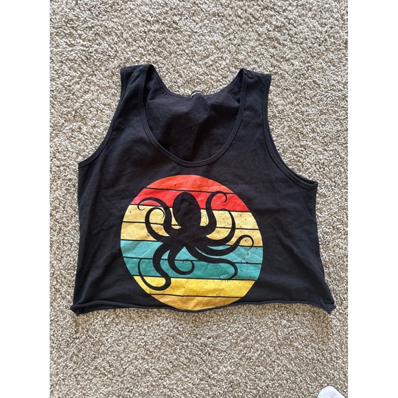 BDG Tops - BDG Urban Outfitters Tie Dye & Retro Octopus Graphic Crop Tank Top Bundle L